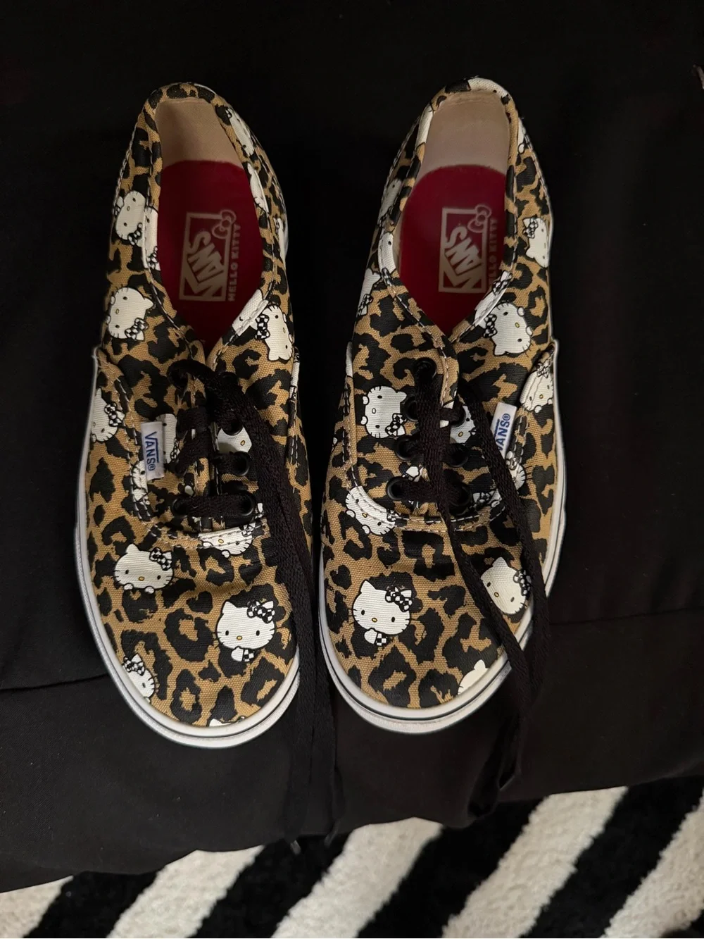 Vans Kids Leopard Hello Kitty Lace-Up Sneakers - Brown/Black/White